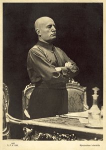 Benito Mussolini (s/b fotoğraf) by Italian Photographer