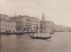 Grand Canal, Oteller (s / b fotoğraf) by Italian Photographer