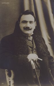 Enrico Caruso, İtalyan opera sanatçısı (s/b fotoğraf) by Italian Photographer