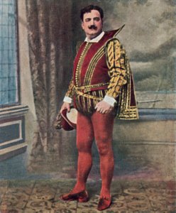 Enrico Caruso, İtalyan opera sanatçısı (renkli fotoğraf) by Italian Photographer