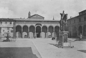 Floransa, SS Annunziata Kilisesi (s / b fotoğraf) by Italian Photographer