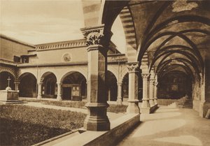 Firenze / Floransa: S Maria Novella Kilisesi, Yeşil Manastır, Fra Giovanni da Carpi (s / b fotoğraf) by Italian Photographer