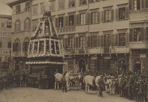 Kutsal Cumartesi, Floransa (s/b fotoğraf) by Italian Photographer