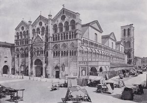 İtalya: Katedral, Ferrara (s/b fotoğraf) by Italian Photographer