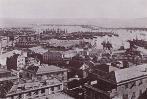 İtalya: Cenova, panorama (s/b fotoğraf) by Italian Photographer