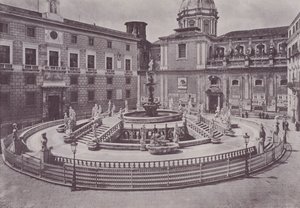 İtalya: Palermo, Piazza Pretoria (s/b fotoğraf) by Italian Photographer