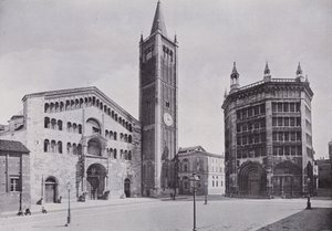 İtalya: Parma, katedral ve vaftizhane (s/b fotoğraf) by Italian Photographer