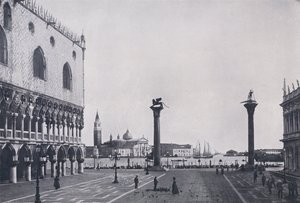 İtalya: Venedik, Piazzetta (s/b fotoğraf) by Italian Photographer