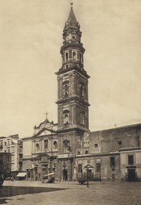 Napoli: Kilise ve Piazza Del Carmine (s / b fotoğraf) by Italian Photographer