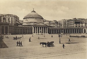 Napoli: S Francesco Di Paola Kilisesi (s / b fotoğraf) by Italian Photographer
