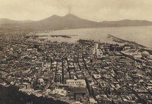 Napoli: Panorama Da S Martino (s/b fotoğraf) by Italian Photographer