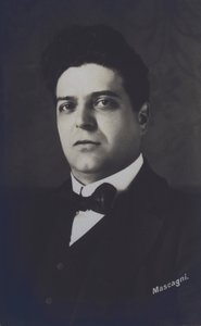 Pietro Mascagni, Cavalleria Rusticana operasının İtalyan bestecisi (s / b fotoğraf) by Italian Photographer