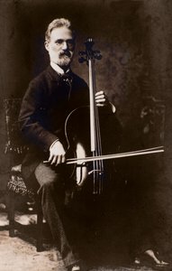 Alfredo Piatti (1822-1901) İtalyan besteci ve çellist portresi by Italian Photographer