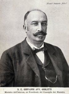 Giovanni Giolitti (1842-1928), İtalyan politikacı portresi. by Italian Photographer