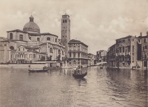 Rio Cannareggio E Palazzo Labia (s/b fotoğraf) by Italian Photographer