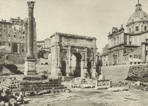 Roma Forumu, Septimius Severus Kemeri ve Phocas Sütunu by Italian Photographer