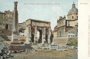 Roma, İtalya, Septimius Severus Kemeri, Foça Sütunu by Italian Photographer