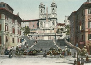 Roma, İspanyol Merdivenleri (renkli fotoğraf) by Italian Photographer