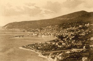 San Remo, Poggio'dan Panorama (s / b fotoğraf) by Italian Photographer