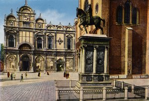 Venedik / Venice: B Colleoni Anıtı (renkli fotoğraf) by Italian Photographer