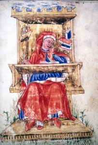 Bir sandalyede yazan bir Yahudi adam by Italian School