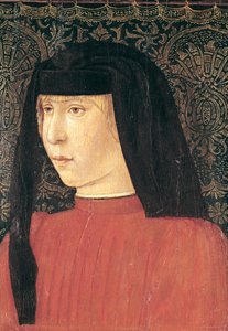Bir Patrician (panelde yağ) by Italian School
