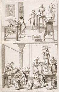 Bir Heykeltıraş Stüdyosu, c.1800 by Italian School