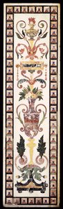 Bir İtalyan pietre dura kakma beyaz mermer panel, Erken 18. yüzyıl (mermer pietre dura) by Italian School
