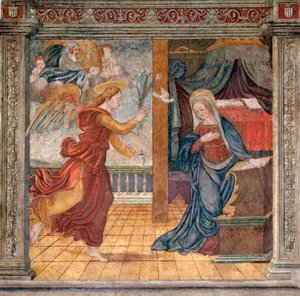 15. yüzyılın sonuna ait anonim fresk Camerino, Monastero di Santa Chiara by Italian School