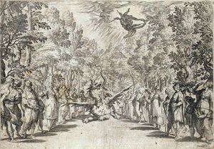 Apollo pitona saldırmak üzere, La Pellegrina