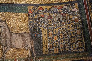 Apsis detayı, Beytüllahim ve koyun (mozaik) by Italian School