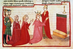 Milan Başpiskoposu Henry VII ve karısını taçlandırdı by Italian School