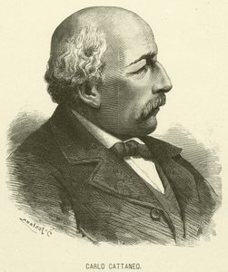 Carlo Cattaneo (gravür) by Italian School
