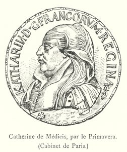 Catherine de Medici, Primavera tarafından, Kabine de Paris (gravür) by Italian School