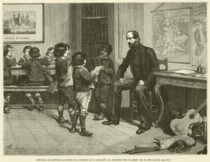 Yüzlerce Çocuk Koşarak Organını Yere Yerleştirip O Banklara Yarım Saat Oturuyor (gravür) by Italian School