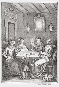 Chiaqlira bir dikiş partisine masal okuyor, Giambattista Basile