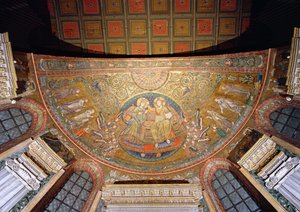 İsa Enthroned (mozaik) by Italian School