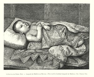 Pitti Sarayı Koleksiyonu, Leopold de Medici Beşikte, Daha Sonra Kardinal Leopold de Medici, Tiberio Titi tarafından (gravür) by Italian School