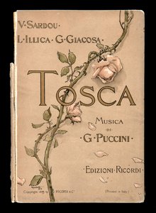Kapak, Libretto della Tosca, Giacomo Puccini, Ricordi Edition, İtalya by Italian School