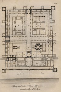 Hırvatistan - Split (Spalato) - Robert Adam (Roma İmparatoru Diocletianus Sarayı (Gaius Aurelius Valerius Diocletianus, 245-316) tarafından yeniden inşa edilen Diocletianus Sarayı. Evrenin Tüm Halklarının "" Gümrük ve Geleneklerinden Gravür. by Italian School