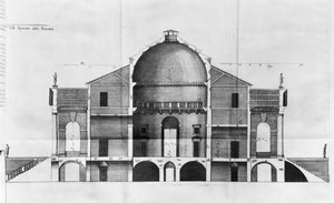 Andrea Palladio (1508-80) tarafından tasarlanan Vicenza yakınlarındaki Villa Rotonda
