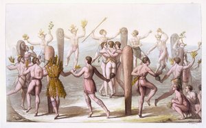 Virginia Yerlilerinin Dansları, 1820 dolayları by Italian School