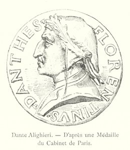 Dante Alighieri, Paris Kabinesi Madalyasının Ardından (gravür) by Italian School