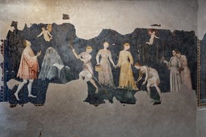 Fresklerin detayı, Camera Pinta (Boyalı Oda) by Italian School