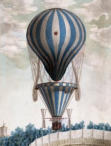 Uçuşta Erken Sıcak Hava Balonu by Italian School
