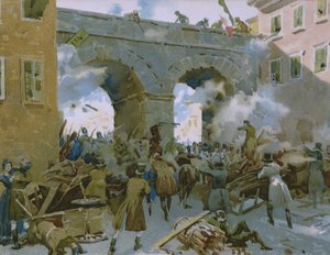 18-22 Mart 1848 tarihleri arasında, Avusturyalıları kovalayan Milanlılar, Risorgimento