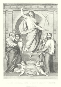 Fra Bartolommeo della Porta, İsa ve Dördüncü Müjdeciler, Palazzo Pitti Koleksiyonu (gravür) by Italian School