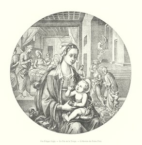 Fra Filippo Lippi, Bakirenin Hayatı, Pitti Sarayı Koleksiyonu (gravür) by Italian School