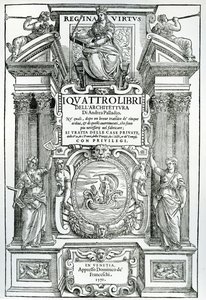 Dört mimarlık kitabının ön yüzü Andrea Palladio, 1570 by Italian School