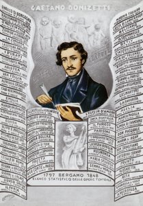 Gaetano Donizetti, İtalyan besteci (1797-1848) by Italian School
